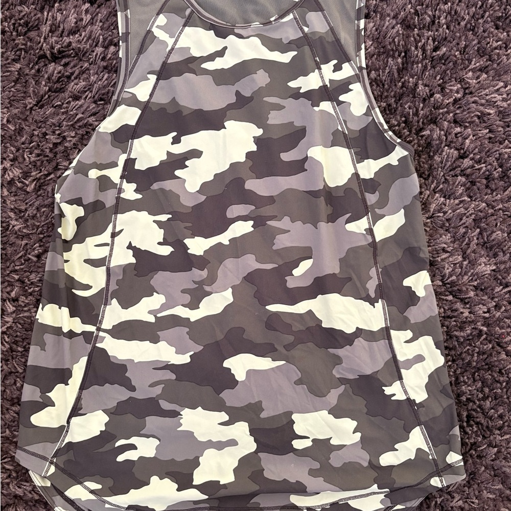 lululemon sculpt  Camo Tank Top - Black, Green